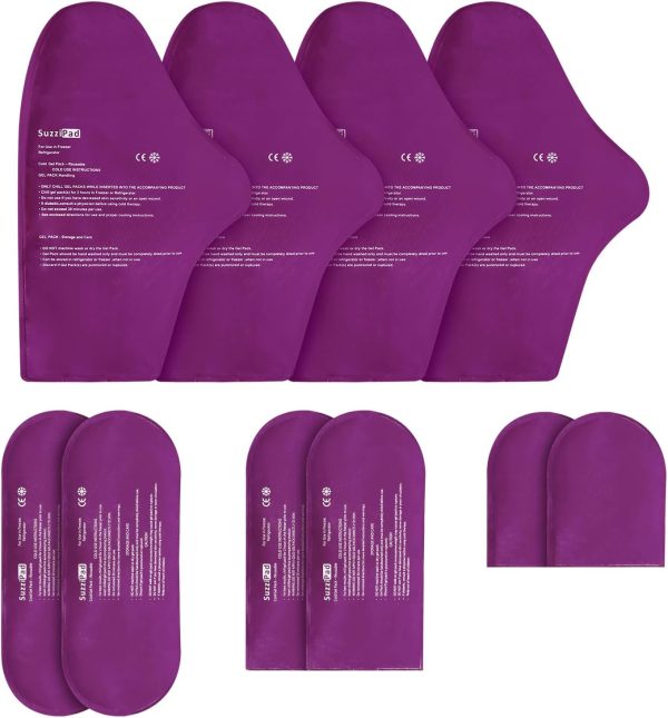 SuzziPad Replacement Ice Gel Packs for Cold Therapy Gloves and Socks(1...