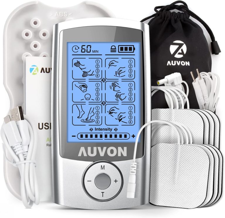AUVON Rechargeable TENS Unit Muscle Stimulator, 24 Modes 4th Gen TENS ...