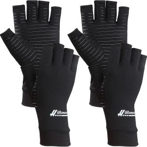 2 Pairs Copper Arthritis Gloves - Compression Gloves for Arthritis Pai...