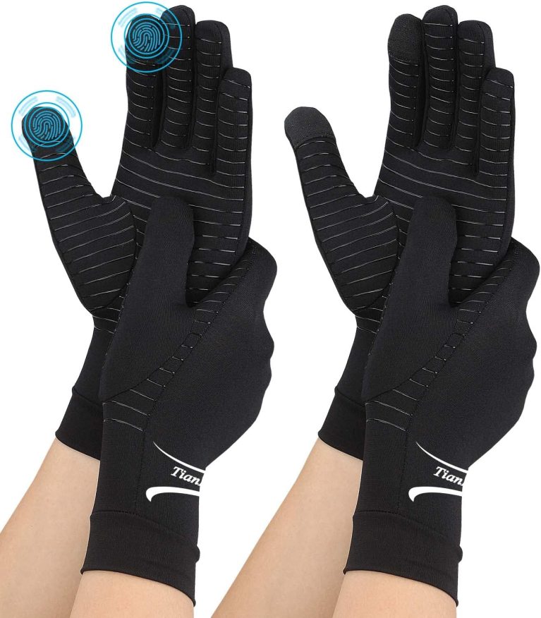 2 Pairs Copper Arthritis Gloves for Hand Pain, Full Finger Compression...