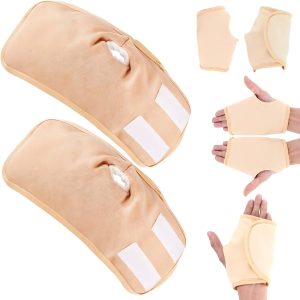 2 Pcs Castor Oil Pack Wrap for Hands, Reusable Hand Castor Oil Pads, S...