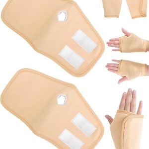 2 Pcs Castor Oil Pack Wrap for Hands, Reusable Organic Cotton Hand Cas...