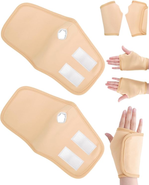 2 Pcs Castor Oil Pack Wrap for Hands, Reusable Organic Cotton Hand Cas...