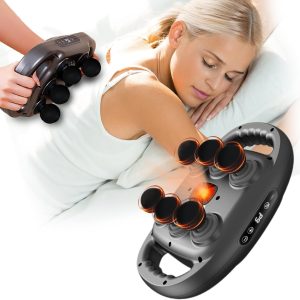 6 Head Massage Gun Deep Tissue with 9 Levels & 9 Modes, Electric Massa...