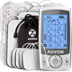 AUVON Dual Channel TENS Unit Muscle Stimulator Machine with 20 Modes, ...
