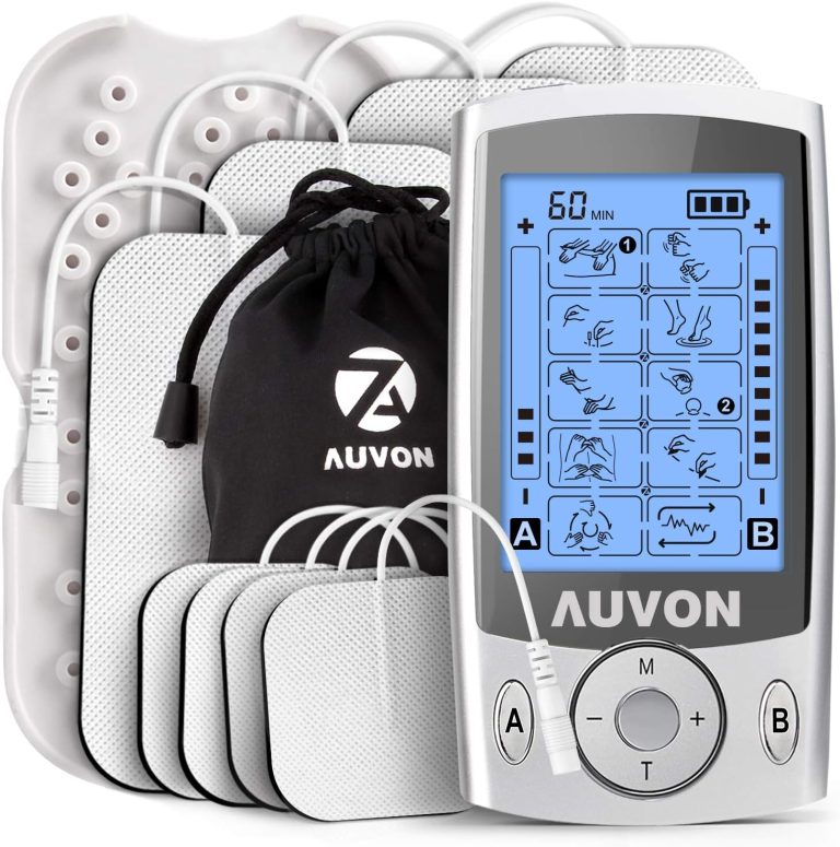 AUVON Dual Channel TENS Unit Muscle Stimulator Machine with 20 Modes, ...
