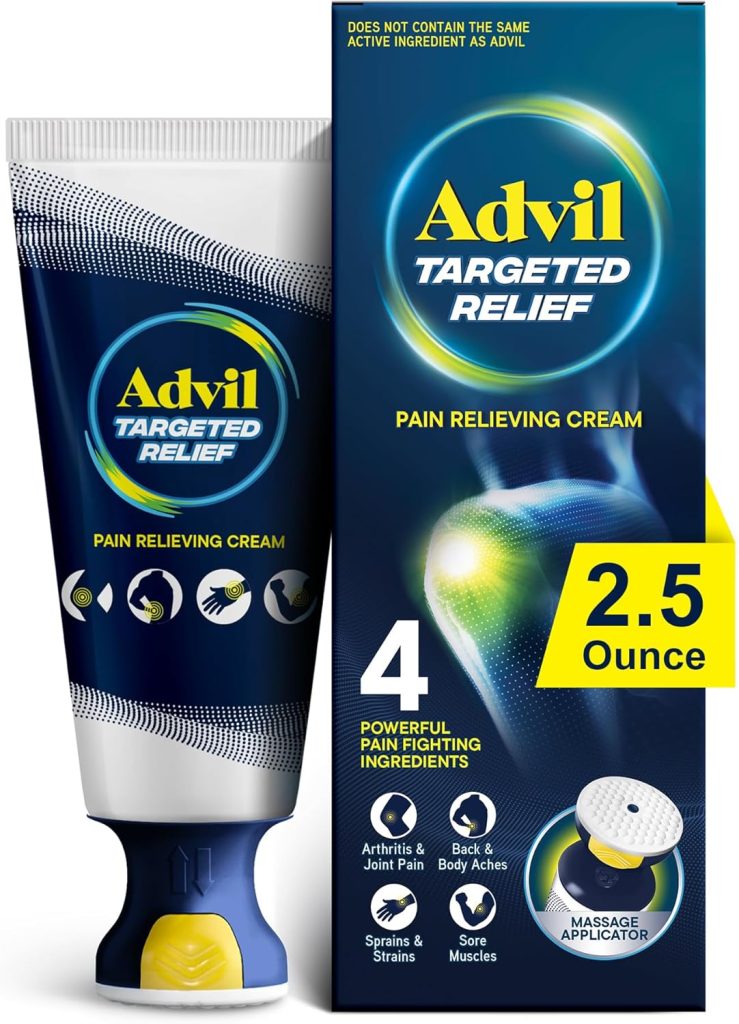 Advil Targeted Relief Pain Relieving Cream with Massage Applicator, Up...