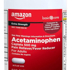 Amazon Basic Care Extra Strength Pain Relief, Acetaminophen Caplets, 5...