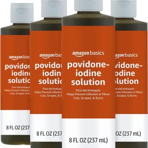 Amazon Basics First Aid Antiseptic, 10% Povidone Iodine Solution, 8 Fl...