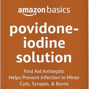 Amazon Basics First Aid Antiseptic, 10% Povidone Iodine Solution First...