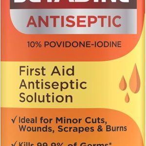 Betadine Antiseptic Liquid First Aid Solution, Povidone-iodine 10%, In...