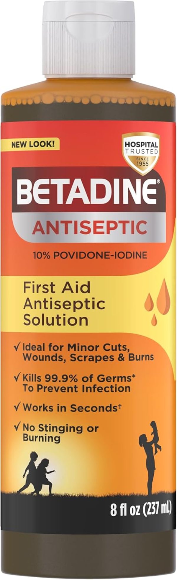 Betadine Antiseptic Liquid First Aid Solution, Povidone-iodine 10%, In...