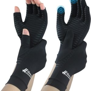 Big Mango 2 Pairs Pack Copper Arthritis Gloves, Compression Gloves for...