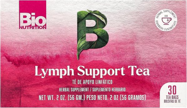 Bio Nutrition Lymph Support Tea, Caffeine Free, 30 Tea Bags, 2 oz (56 ...