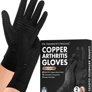 Dr. Frederick's Original Copper Full Finger Comfort Gloves - 2 Gloves ...