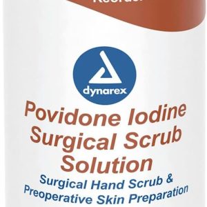 Dynarex Povidone-Iodine Scrub Solution, Antiseptic Solution for Skin a...