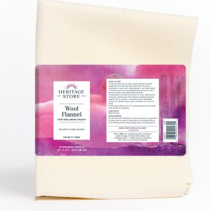 HERITAGE STORE Wool Flannel for Castor Oil Pack, Reusable & Highly Abs...
