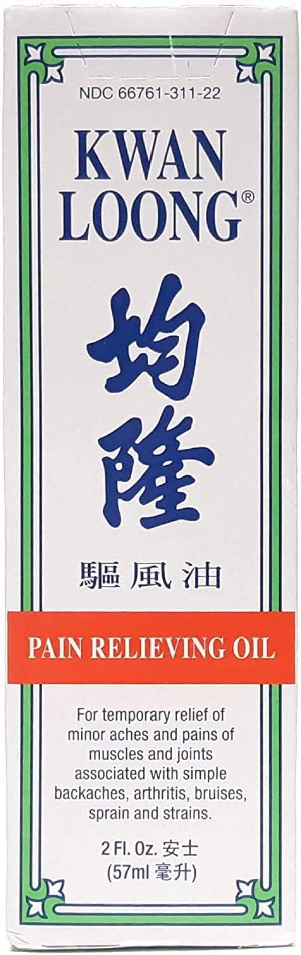 Kwan Loong Medicated Massage Oil for Pain Relieving 2 oz. – Menthol Oi...