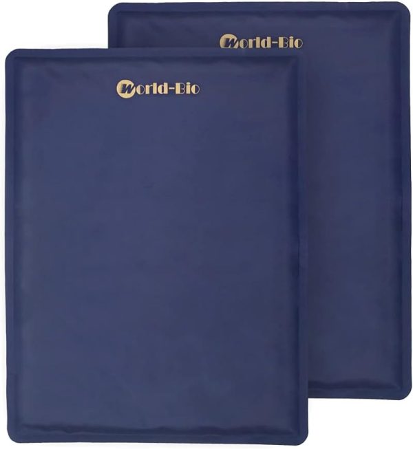 Large Gel Ice Pack 2 pack for Injuries Reusable, Flexible Hot Cold The...