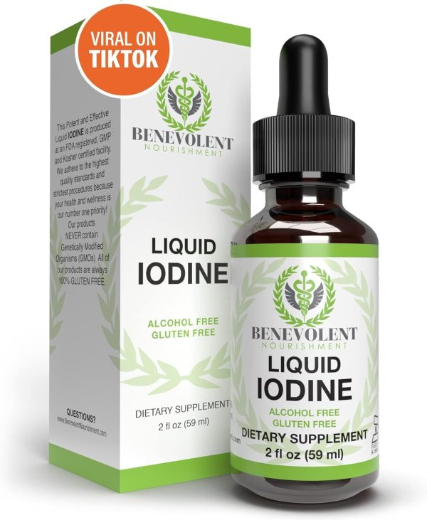 Liquid Iodine Potassium Drops - 1300 Servings | Large 2oz Bottle | Gre...