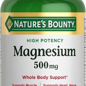Nature’s Bounty Magnesium Supplements – Magnesium 500 Mg (200ct)
