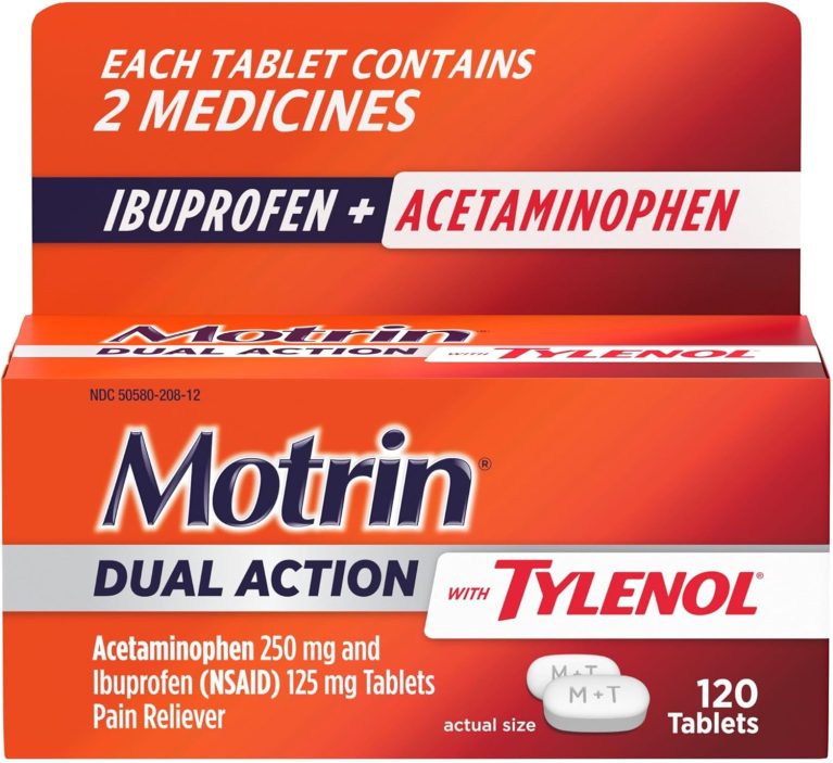 Motrin Dual Action with Tylenol, Ibuprofen & Acetaminophen Fast-Acting...