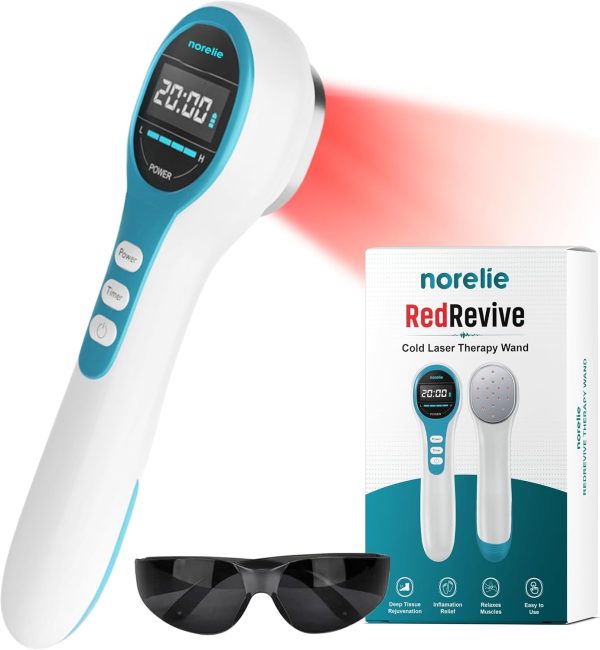 Norelie RedRevive Cold Laser Therapy Device - Portable Infrared and Re...