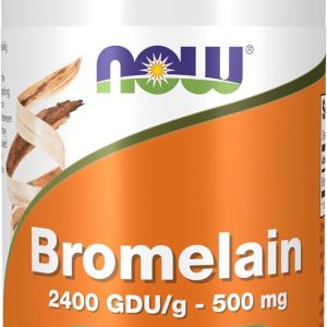NOW Foods Supplements, Bromelain (Natural Proteolytic Enzyme) 2,400 GDU/g – 500 mg, Natural Proteolytic Enzyme*, 60 Veg Capsules