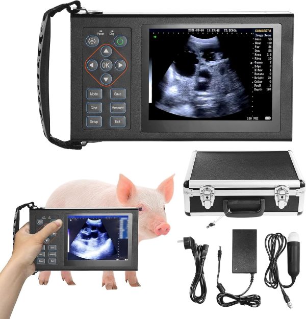Portable Ultrasound Machine - 3.5Mhz Mechanical Probe Handheld B-Ultra...
