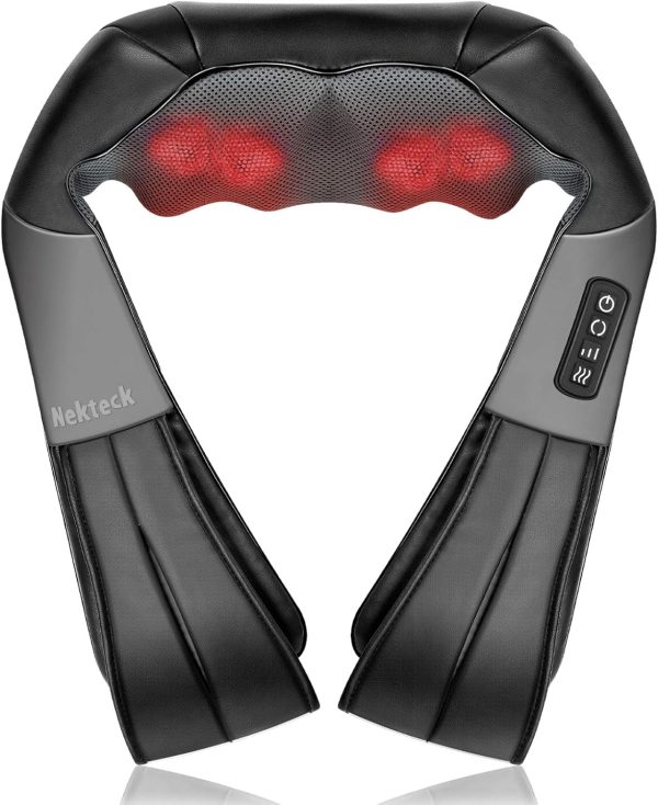 Shiatsu Neck and Back Massager with Soothing Heat, Nekteck Electric De...