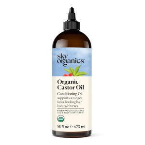 Sky Organics Organic Castor Oil, 100% Pure, Hexane Free, Cold-Pressed ...