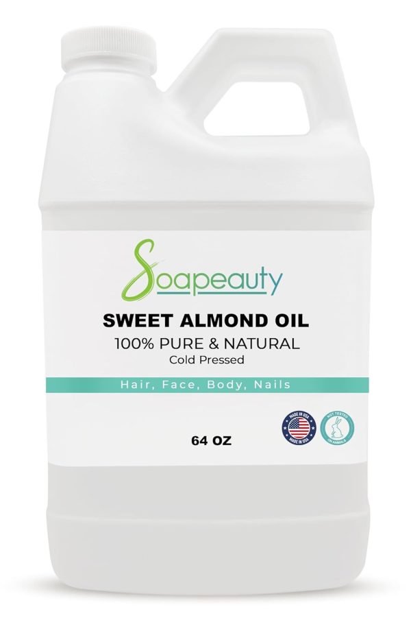 Soapeauty Sweet Almond Oil Cold Pressed Refined | 100% Pure Sweet Almo...