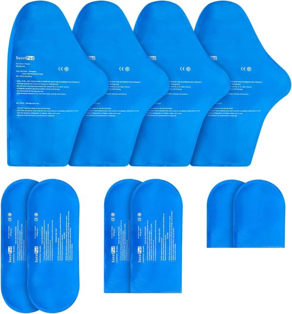 SuzziPad Replacement Ice Gel Packs for Cold Therapy Gloves and Socks(1...