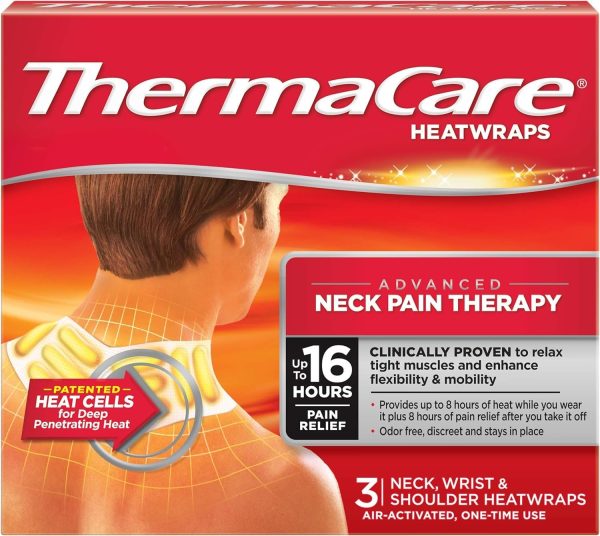 ThermaCare Air-Activated Heatwraps, Neck, Wrist & Shoulder, 3 HeatWrap...