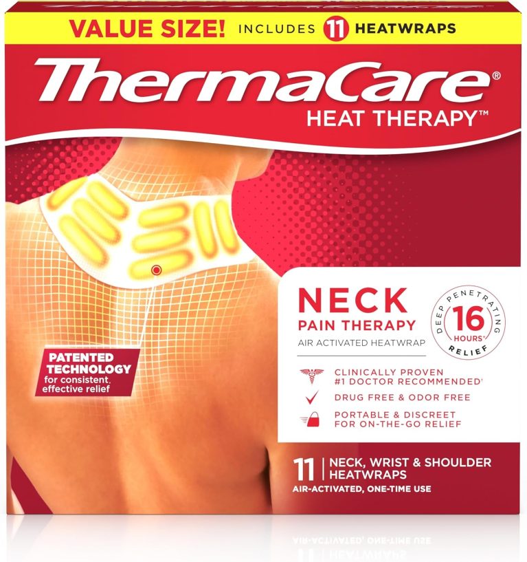 ThermaCare Heat Wraps for Neck & Shoulder Pain Relief – Portable Adhes...