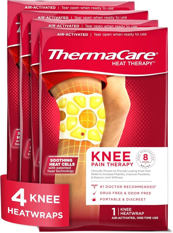 ThermaCare Knee HeatWraps – Targeted Knee Pain Relief with 8-Hour Ther...