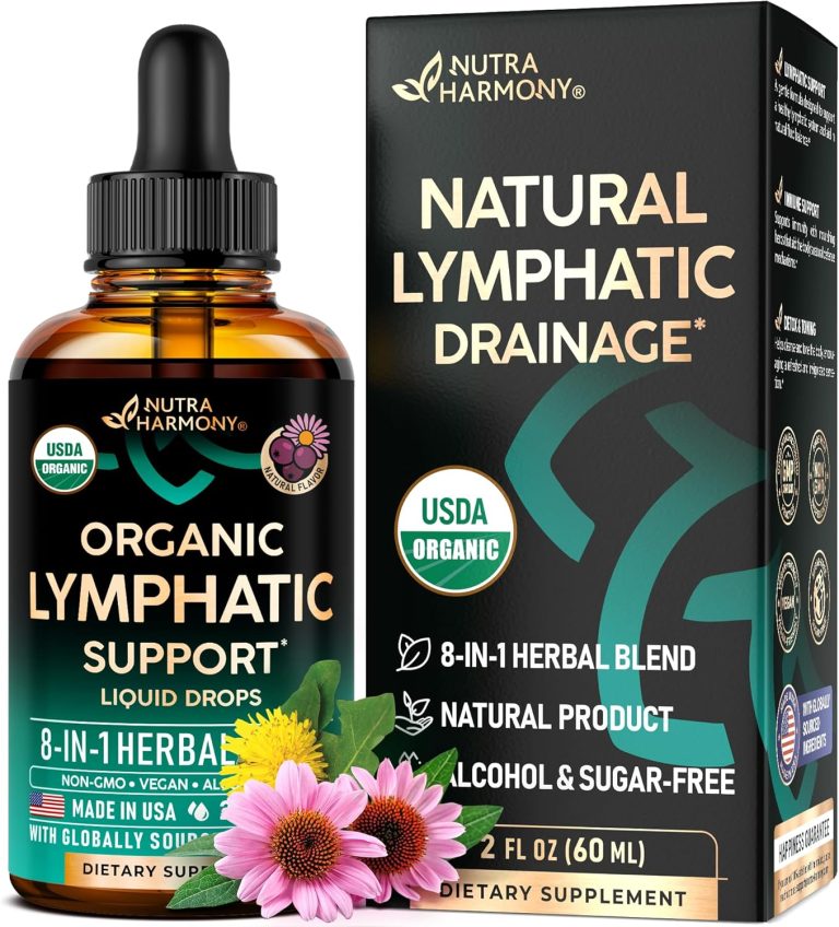 USDA Organic Lymphatic Drainage Supplement - Echinacea | Elderberry | ...