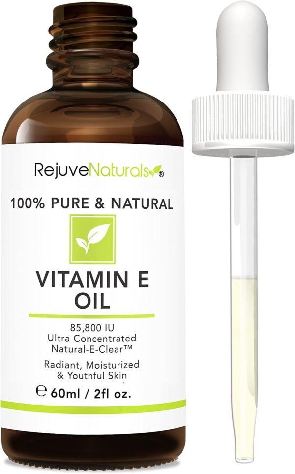 Vitamin E Oil - 100% Pure & Natural, 85,800 IU. Repair Dry, Damaged Sk...