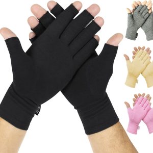 Vive Rheumatoid Arthritis Gloves - Men and Women Fingerless Compressio...