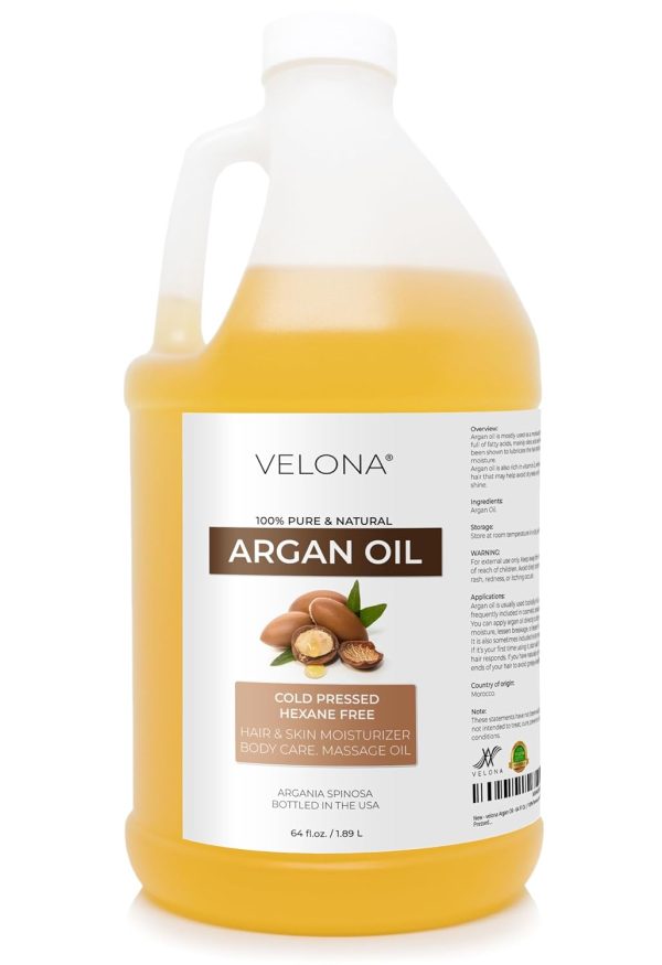 velona Argan Oil - 64 Fl Oz | 100% Pure and Natural | Morocco Oil | Sk...