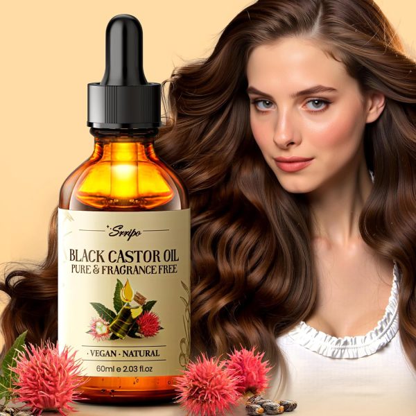 100% Pure Jamaican Black Castor Oil for Hair & Skin, Cold Pressed Orga...