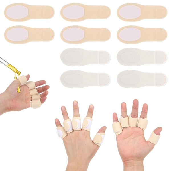 10Pcs Castor Oil Pack Wrap for Fingers, Castor Oil Compress Wrap Reusa...