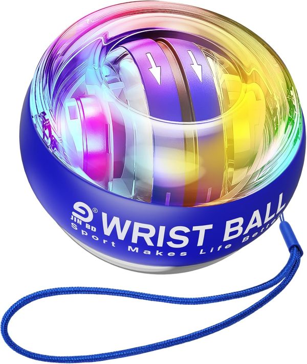 Wrist Trainer Ball Auto-Start Gyroscopic Forearm Exerciser Gyro Ball f...