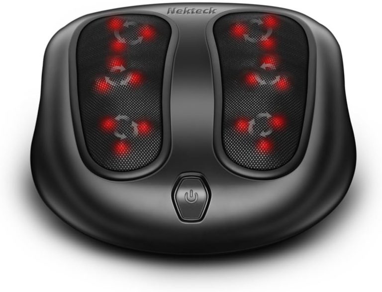 Nekteck Foot Massager with Heat, Shiatsu Heated Electric Kneading Foot...