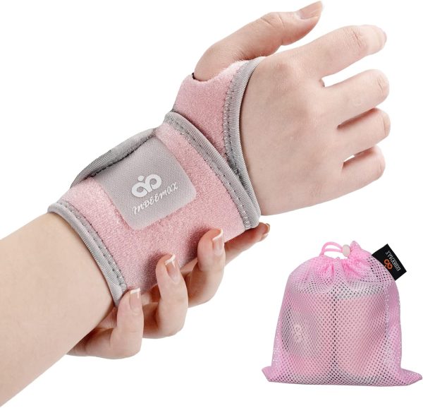 INDEEMAX 2 Pack Copper Wrist Brace Support for Carpal Tunnel, Pain Rel...