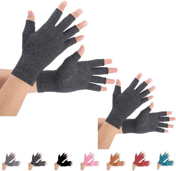 2 Pairs Arthritis Gloves, Compression Gloves Support and Warmth for Ha...