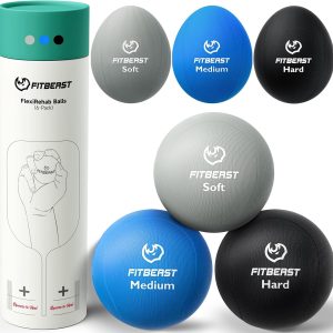 FitBeast Stress Balls for Adults, 6-Pack Hand Therapy Balls, Soft, Med...