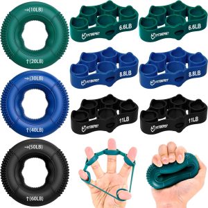 FitBeast Grip Strength Trainer, Finger Exerciser, Forearm Strengthener...