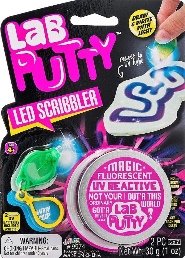 JA-RU Lab Putty LED Scribbler w/Mini UV Flashlight (1 Unit) Magic Colo...