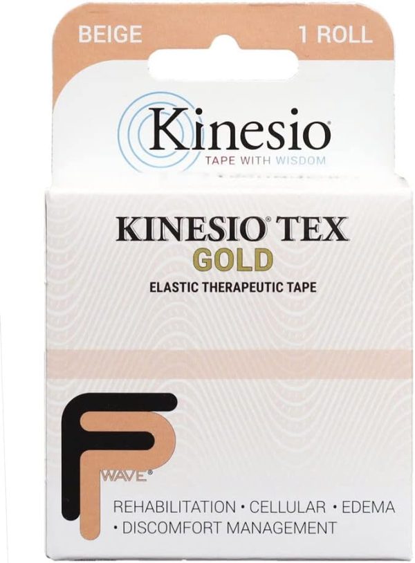 Kinesio Taping - Elastic Therapeutic Athletic Tape Tex Gold FP - Beige...